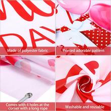 1pc 1.1*1.8m Polyester Happy Valentine's Day Banner For Valentine's Day Party Decoration - Valentine's Day Background Cloth Type D - View 7