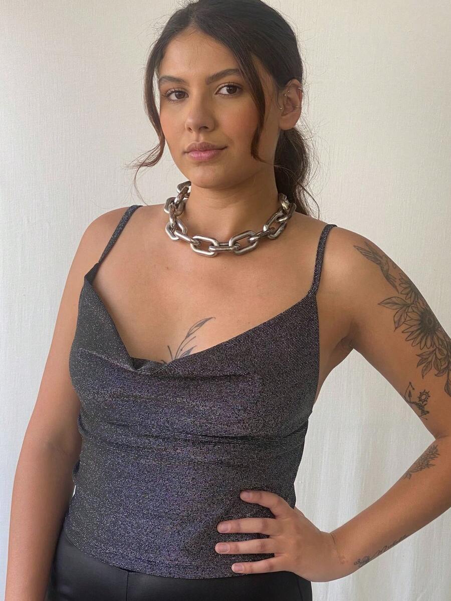 Women Tops - 黑色 - 查看 1