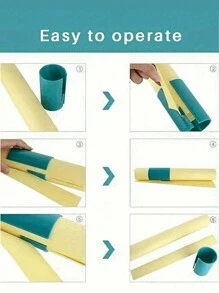 1pc Gift Wrapping Paper Cutter Kraft Paper Craft Knife Roll Slide Line Cutter Scrapbooking Stamping Arts Crafts Sewing - Blue - View 4