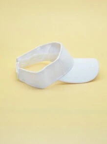 1 Stück Herren Sonnenhut In Fester Farbe, Frühling, Sommer, Outdoor Sport, Freizeit, Sonnenschutz, Modische Grundmütze