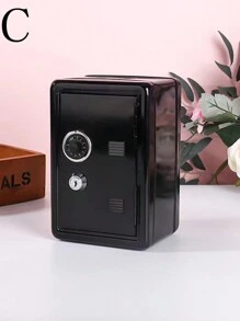 1 件立式迷你錢箱,創意金屬可上鎖錢箱,家用零錢儲蓄罐收納箱 - 彩色 - 查看 4