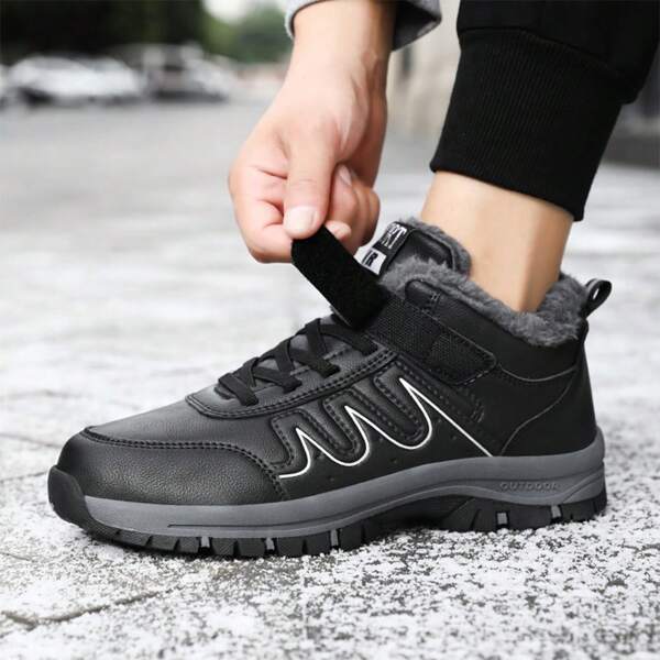 Men's Winter Thickened And Thermal Lined Snow Boots Waterproof Warm Boots, Parents' Snow Boots