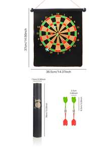 1套有飛鏢靶和投擲遊戲的娛樂飛鏢玩具 - 彩色 - 查看 4