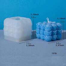 1 件 3D 玫瑰硅胶模具，用于创意 DIY 手工皂、香薰蜡烛装饰、节日纪念品礼物制作，半透明、无味且柔软 - 無色 - 查看 2