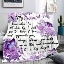 姊妹尺寸印花毛毯,適用於床、沙發、空調、蓋子 - 多色 - 查看 4