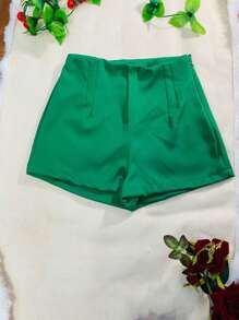 Women Shorts - Dark Green - View 3