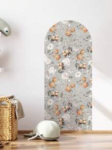 21.25*47.2 英寸*1入組防水啞光壁紙,優雅的植物花弓貼紙,襖頭磚墻壁貼,波希米亞風格的室內藝術創意壁紙 - 彩色 - 查看 6