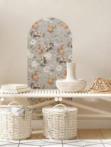 21.25*47.2 英寸*1入組防水啞光壁紙,優雅的植物花弓貼紙,襖頭磚墻壁貼,波希米亞風格的室內藝術創意壁紙 - 彩色 - 查看 7