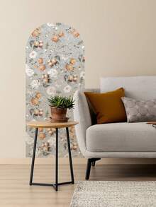 21.25*47.2 英寸*1入組防水啞光壁紙,優雅的植物花弓貼紙,襖頭磚墻壁貼,波希米亞風格的室內藝術創意壁紙 - 彩色 - 查看 5