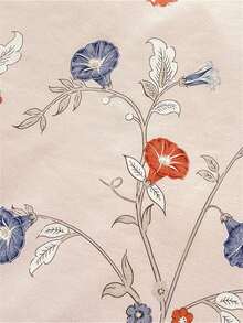 4入組花朵圖案被套套裝,含1個被套、1個床單和2個枕套（無枕芯）,米色現代床上用品套裝,適用於臥室 - 彩色 - 查看 7