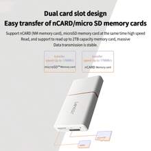 Lexar Type C 轉 Usb 儲存卡讀卡器 Sd Micro Sd Tf 讀卡器記憶卡適配器 Nm卡 Usb 3.1 讀卡器ncard 讀卡器 - 白色 - 查看 2