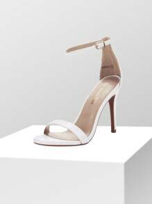 Women Sexy High Heel Sandals With Open Toe, Ankle Strap And Stiletto Heels For Prom, Party, Wedding - 白色 - 查看 4