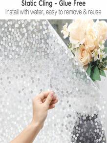 窗戶隱私膜彩虹窗貼彩色貼紙 3d裝飾窗戶蓋,靜電力隔熱隔紫外線防曬可拆卸無粘貼玻璃門窗貼紙 - 白色 - 查看 6