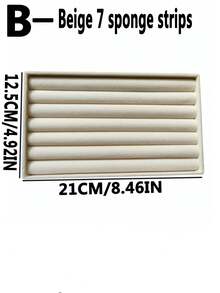 1 Piece Beige Drawer Storage Box, Simple Large And Transparent Plastic Multi-Compartment Jewelry Storage Box For Rings, Earrings, Necklaces (Multiple Sizes Available) - Beige - View 6