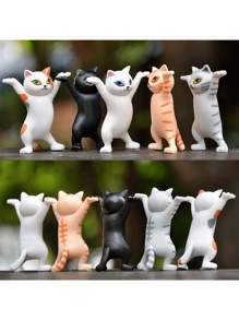 5 Lifting Cat Dancing Cat Hand Ornaments Animated Cat Fashion Toys Enchanting Cat Twist Cake Ornaments - Multicolor - View 5