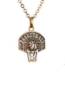 1pc Men's Basketball Hoop Pendant Necklace - Men's Basketball Hoop Pendant Necklace - View 6