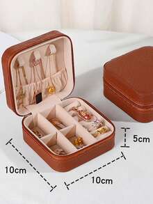 1pc Portable Travel Sqaure Jewelry Organizer Box For Women Gift - Square Jewelry Case - View 15