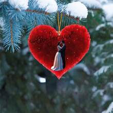 1 個壓克力 2d 情侶愛情禮物聖誕樹、汽車後視鏡、背包、鑰匙扣吊墜、家庭派對吊墜、情人節禮物 - 彩色 - 查看 7