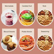 2Pcs 450ml Storage Glass Jars Preserve Sample Jar With Screw Top Lids Clear Airtight Food Storage Containers For Flour Sugar Coffee Candy Snack Modern Kitchen Sealing Jars - Multicolor - View 3