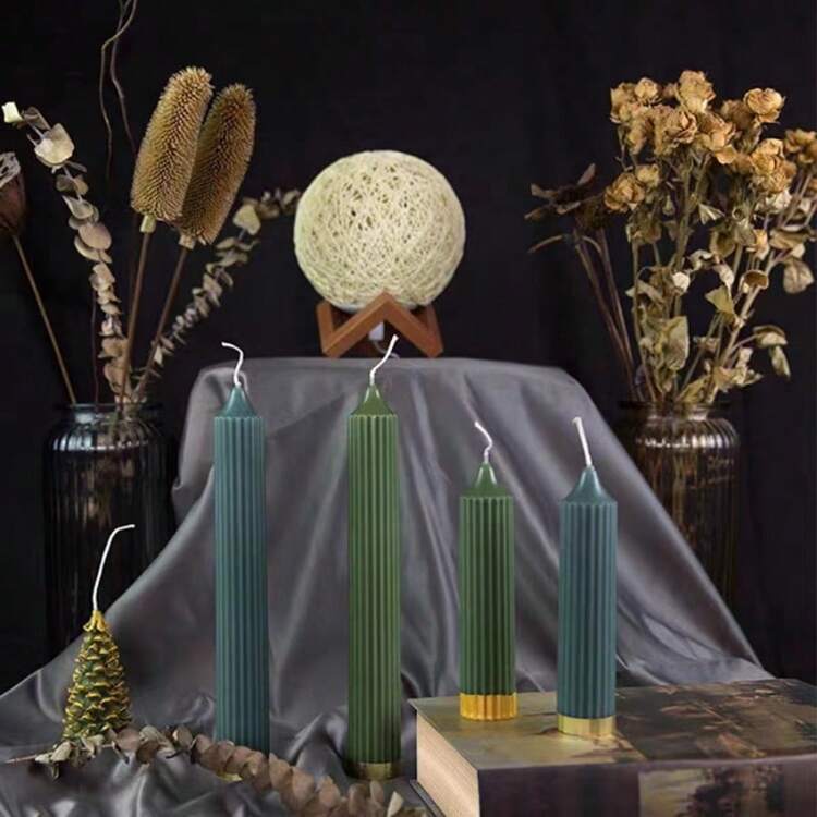 1 pieza Molde acrílico DIY para hacer velas de aromaterapia largas y delgadas - transparente - Añade 4