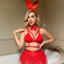 Women Bedroom Costumes - Red - View 1