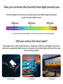 1 par de gafas premium de hombre con patrón geométrico metálico retro para bloquear la luz azul, adecuadas para computadora, decoración, juegos
