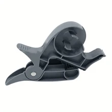 1pc Wrap Buddies Tabletop Wrap Gift Wrap Clips Wrapping Tool Tape Dispenser Paper Roll Holder Clip. - Grey - View 1