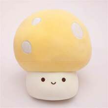 1只超級可愛的小蘑菇頭毛絨玩具枕頭,鑰匙扣和錢包吊飾,適用於女友生日或節日禮物 - 黃色 - 查看 6