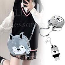 Bolsa Wolfchan skzoo con llavero de peluche - Gris - Ver 1