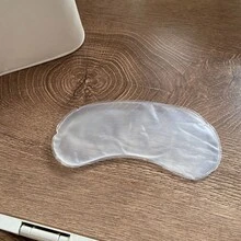 1pc Simple Stripe Design Ice Pack Eye Mask For Eye Protection - Black - View 7