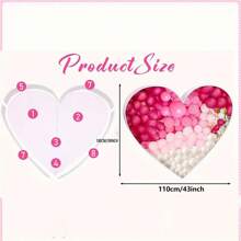 Mosaic Numbers Heart For Balloons, 2.3FT/73cm Mosaic Balloon Frame Number 2, DIY Marquee Light Up Numbers For Party Decoration, Anniversary Party Decoration, Birthday Party Decorations, Valentine's Day Decoration,Balloon Arch Kit(No Balloon)