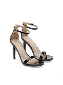 Women Sexy High Heel Sandals With Open Toe, Ankle Strap And Stiletto Heels For Prom, Party, Wedding - Black - View 6