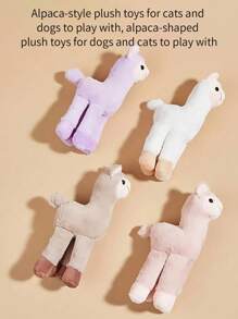 1只可愛的羊駝毛絨玩具駱駝娃娃填充動物，迷你尺寸 - 白色 - 查看 8