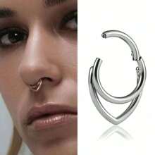1 Miếng titanium Giọt nước Bộ phận Vòng Nhẫn Septum Vòng mũi Núm vú Tai Hạt tai Xoắn ốc Xuyên Cơ thể - Giọt nước - Xem 12