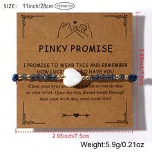 1 件批發女式貝殼 Shell Hego2boho 2024 簡約男女通用貝殼心形堆疊多色幸運水晶串珠手鍊帶卡片禮品套裝適合青少年 Girlart 吊飾金色珠子藍色透明友誼水晶手鍊女式 2024 - 彩色 - 查看 6