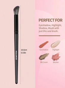 MAANGE 2pcs Professional Eye Makeup Brush Set,Eye Shadow Brush,Smudge Brush,Makeup Tools With Soft Fiber For Easy Carrying,Brush For Travel - Black - View 3