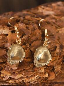 1pair Retro Cute Ladybug & Leaf Painted Design Insect Pendant Earrings, Creative Dangle Earrings For Women - 01 Ladybug - View 4