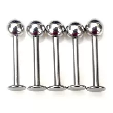 45pcs Stainless Steel Piercing Jewelry Set, Including Tongue Piercing, Eyebrow Piercing, Nose Ring, Lip Piercing