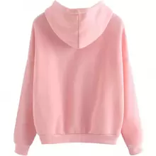 Sudaderas Para Mujer Hoodie Con Capucha Afelpada Moda Casual - Rosa vieja - Ver 6