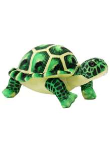 Molutian 30公分/11.81英寸模擬海龜毛絨玩具,海洋時尚大海龜飾品,海洋動物小海龜卡通毛絨玩具,可愛寵物海龜毛絨玩具 - 綠色 - 查看 2
