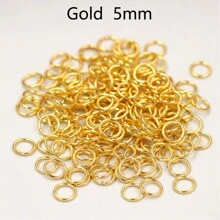 Anillo Abierto De Plata/oro/rodio/bronce, Accesorios De Anillo De Conexión De Joyería Diy, 20 G/paquete - Plateado - Ver 23