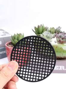 30入組塑料花盆底部網格防漏網墊 - 黑色 - 查看 6