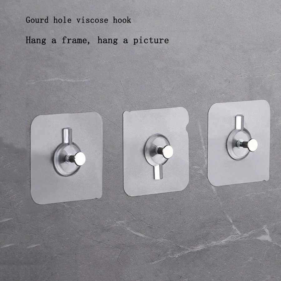 10入組葫蘆孔相框膠掛鉤,結婚照掛勾無需鑽孔,掛圖膠掛勾,臥室客廳掛小工具 - 灰色 - 查看 1