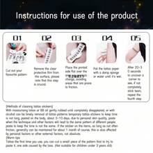 夜光刺青貼紙,防水夜光刺青貼紙,可用於音樂節和演唱會的夜光防水刺青貼紙,派對和酒吧的刺青貼紙,推薦收藏,稍晚將增加其他類型的夜光防水貼紙！ - 夜光雙色套裝A/10片 - 查看 8