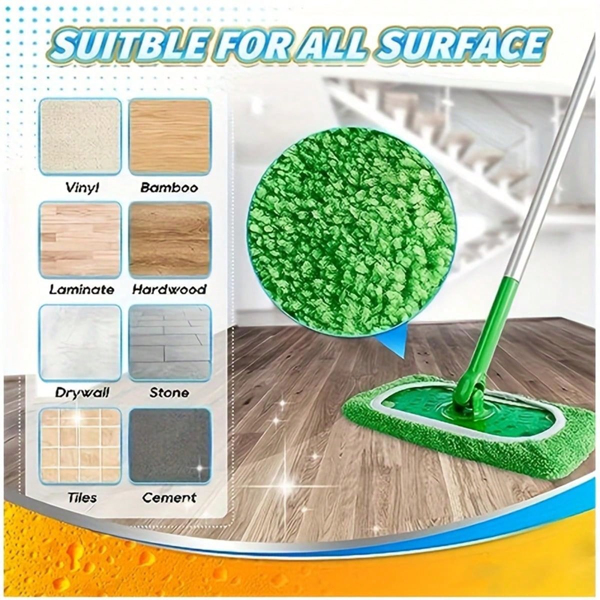 1/2/4/6 Pcs, Mop Replacement Pads, Flat Mop Cloths, Washable Durable