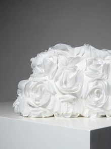 Elegant Rose Pattern Clutch Bag For Banquet Or Wedding Party, Women'S Wallet For Sweet And Gentle Look, Valentine'S Day Gift For Women(Random Pattern) Valentines - White - View 4