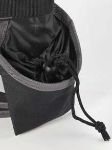 1pc Durable Canvas Single-Side Tool Pouch For Electricians, Carpenters, And Construction Workers, Black - Multicolor - View 4