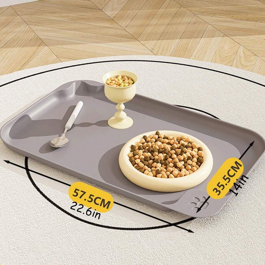 Dog Food Mats For Food And Water Bottles, Waterproof Plastic Pet