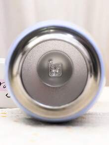 1個500ml創意不銹鋼真空杯,卡通圖案學生便攜可愛兒童水瓶 - 藍色 - 查看 6