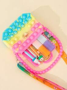 1入兒童矽膠壓力緩解包和耳機盒 - 彩色 - 查看 4